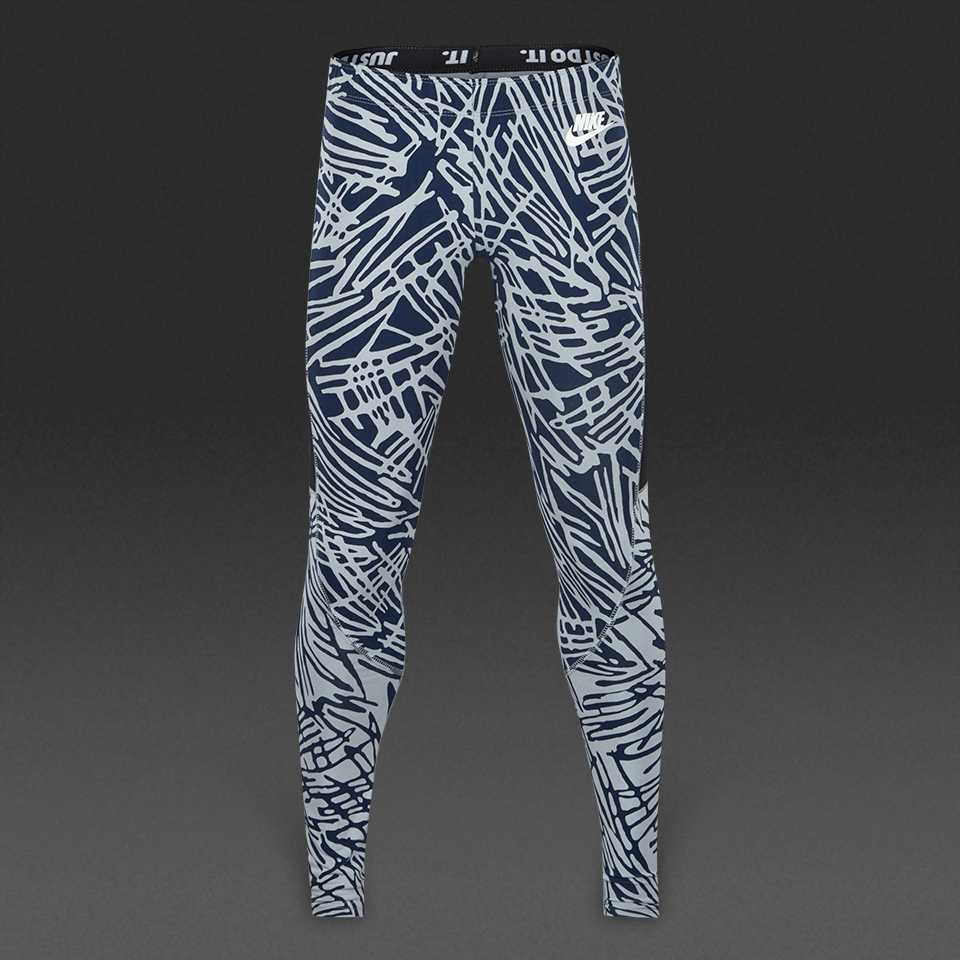 Nike Sportswear Leg-A-See AOP Tight Wolf Grey / Black / White for Girls
